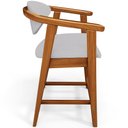 Ver imagem 6 de Kit 02 Banquetas Baixa para Cozinha Sala Jantar Bancada Cecília L02 Linho Cinza - Lyam Decor