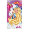 Toalha Gigante Aveludada Personagens -Feminina - Barbie Unicornio - 1