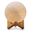 Ver imagem 1 de Luminária Lua Cheia 3d Abajur Usb Touch 15cm Cores Suporte