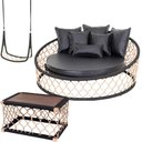 Ver imagem 1 de 1 Chaise Almofadas 1 Balanço Mesa Corda Náutica