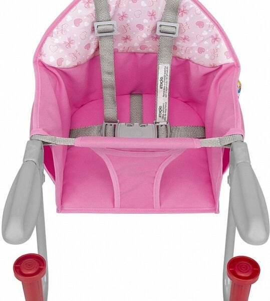 Cadeira De Refeição Para Mesa Fit Rosa Lacinho Menina Resistente Tutti Baby Original 2019 - 3