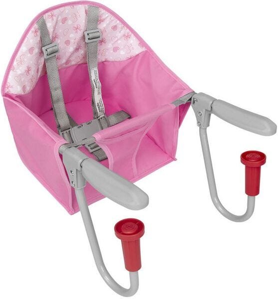 Cadeira de Refeição para Mesa Fit Rosa Lacinho Menina Resistente Tutti Baby Original 2019