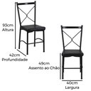Ver imagem 4 de Kit 2 Cadeiras Buffet em Alumínio para Cozinha, Restaurante - Trama Original