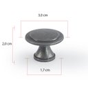Ver imagem 2 de Puxador Redondo Flor em Metal para Móveis Kit 10 Unidade Puxador de Guarda Roupa Puxadores de Gaveta
