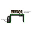 Ver imagem 4 de Mesa para Computador Notebook Desk Game Drx 8000 1 Gaveta - Mpozenato - Preto/Verde