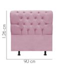 Ver imagem 3 de Cabeceira Estofada Cama Box Solteiro 90cm París Corino Rosa Bebe- Mabe Magazine