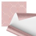 Ver imagem 1 de Papel de Parede Adesivo Geométrico Rosa Dourado 2,80m