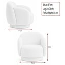 Ver imagem 5 de Poltrona Decorativa Oliva Base Giratória Veludo Amêndoa Confortável Sallar Home