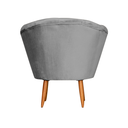 Ver imagem 4 de Poltrona Cadeira Decorativa Pétala - Veludo Cinza