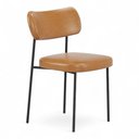 Ver mais imagens de Kit 02 Cadeiras Sala de Jantar Lila Estofada com Encosto Couríssimo Whisky - Desk Design