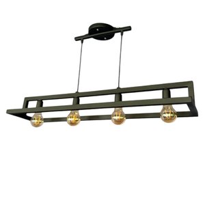 Lustre Pendente Estilo Industrial Preto Fosco Terra Salutte
