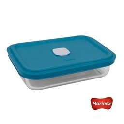 Jogo 9 Potes Marinex Vidro Facilita Com Tampa Plástica Azul - 4