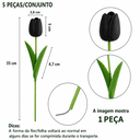 Ver imagem 3 de Kit 5 Tulipas Preto Artificiais Flores Decorativas Realistas para Decoração
