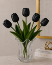 Ver imagem 1 de Kit 5 Tulipas Preto Artificiais Flores Decorativas Realistas para Decoração