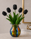 Ver imagem 4 de Kit 5 Tulipas Preto Artificiais Flores Decorativas Realistas para Decoração