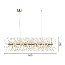 Ver imagem 3 de Lustre Pendente Astraled Buna Pt-1045 Dourado Brilho G9 Bivolt Dourado Pt-1045