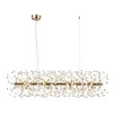 Ver imagem 2 de Lustre Pendente Astraled Buna Pt-1045 Dourado Brilho G9 Bivolt Dourado Pt-1045