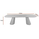 Ver imagem 3 de Mesa de Jantar Orgânica 210x120cm Carvy Madeira Maciça Castanho Claro - Sallar Home