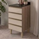 Ver imagem 2 de Balcão com Tampo 4 Gavetas MDF 40 cm Kali 1641022 Carvalho Toq Bianco Nicioli