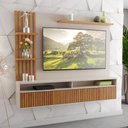 Ver imagem 1 de Painel Para TV Até 65 Polegadas Aurora Off White Mel Ripado Viero