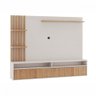 Painel Para TV Até 65 Polegadas Aurora Off White Mel Ripado Viero - 2