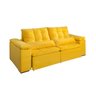 Sofá 4 Lugares Retrátil e Reclinável 2,50M Geovana Suede Amarelo Sofá Mix - 2