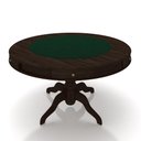 Ver imagem 2 de Conjunto Mesa de Jogos Carteado Bellagio Tampo Reversível e 6 Cadeiras Madeira Poker Base Estrela Ve