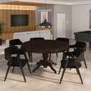 Ver mais imagens de Conjunto Mesa de Jogos Carteado Bellagio Tampo Reversível e 6 Cadeiras Madeira Poker Base Estrela Ve