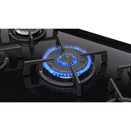 Fogão Vitrum Itatiaia 5Q Inox Tripla Chama Mesa Vidro Bivolt - 2