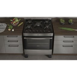 Fogão Vitrum Itatiaia 5Q Inox Tripla Chama Mesa Vidro Bivolt - 6