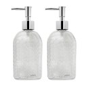 Ver imagem 1 de Kit Banheiro Porta Sabonete Líquido Vidro Clear 500ml 2pç