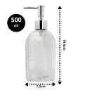 Ver imagem 3 de Kit Banheiro Porta Sabonete Líquido Vidro Clear 500ml 2pç