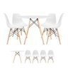 KIT - Mesa Eames 100 cm + 4 cadeiras Eames DSW - Branco NEW - 1