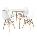 Ver imagem 4 de Kit - Mesa Eames 100 Cm + 4 Cadeiras Eames Dsw - Branco New