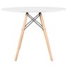 KIT - Mesa Eames 100 cm + 4 cadeiras Eames DSW - Branco NEW - 3