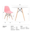 Ver mais imagens de KIT - Mesa Eames 100 cm branco + 4 cadeiras Eames Eiffel DSW rosa
