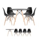 Ver imagem 1 de Conjunto de Mesa 100 cm com 4 cadeiras Eames NEW