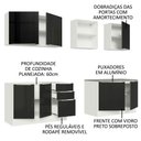 Ver imagem 5 de Armário de Cozinha Completa 240cm Branco/Preto Lux Madesa 05