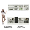 Ver imagem 6 de Armário de Cozinha Completa 240cm Branco/Preto Lux Madesa 05