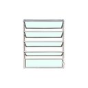Ver imagem 2 de Vitro Basculante 100x100 Alumínio Branco Vidro Liso
