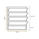 Ver imagem 4 de Vitro Basculante 100x100 Alumínio Branco Vidro Liso