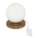 Ver imagem 2 de Luminária Abajur de mesa Globo Orby Cobre Base Redonda