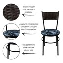 Ver imagem 2 de 2 Cadeiras Pretas para Cozinha Viena Marrom:Floral Preto
