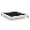 Cama Queen Japonesa Pés Alumínio Haru Bouclé Off White - Sallar Home - 1