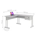 Ver imagem 2 de Mesa de Computador em L com Gaveta Lima Cinza