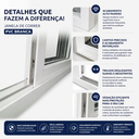 Ver imagem 6 de Janela Correr PVC 100x120x8 Branca 2 Folhas