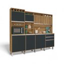 Ver imagem 2 de Cozinha Moderna 08 Portas Smart Freijó e Grafite