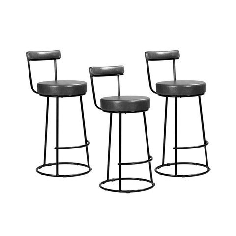Banqueta Alta 70 Cm Miami Estrutura Metálica e Assento Couríssimo Area Gourmet Churrasqueira Salaone