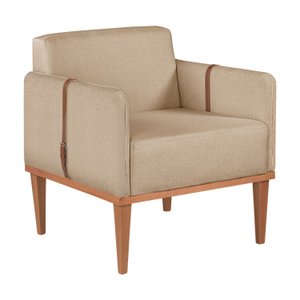Poltrona Duali em Linho Agarb Decor:linho Bege