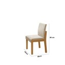 Ver imagem 4 de Conjunto Sala de Jantar Mesa Ágata Tampo Vidro/MDF com 6 Cadeiras Mônaco Cinamomo/Off White/Suede